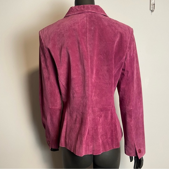 🤠 Alfani / leather Suede Pink Purple Jacket - Picture 6 of 13